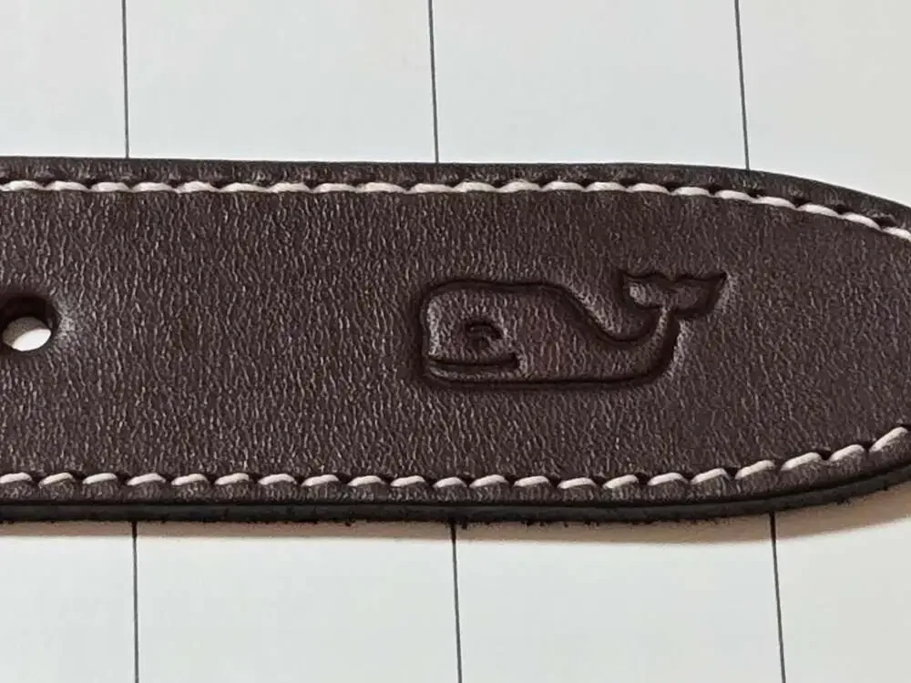 Vineyard Vines St. Patrick's Day Clover/Shamrock Green Leather Golf Ribbon Belt